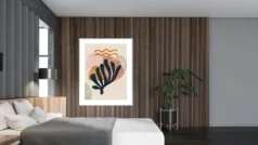 Side,View,Of,Stylish,Bedroom,With,Concrete,,Gray,And,Wooden