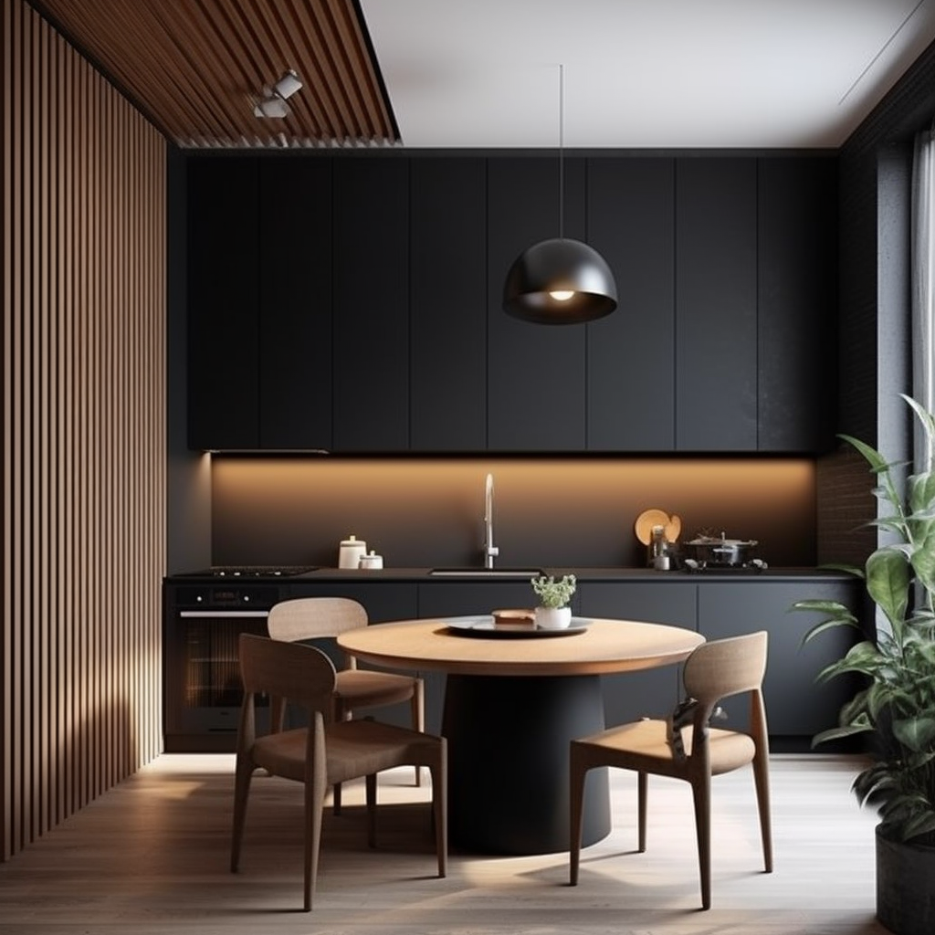 RyancHowell_Minimalist_kitchen_in_dark_shades_lots_of_light_lit_2753a02c b68e 4ef6 a7eb af814920de2e